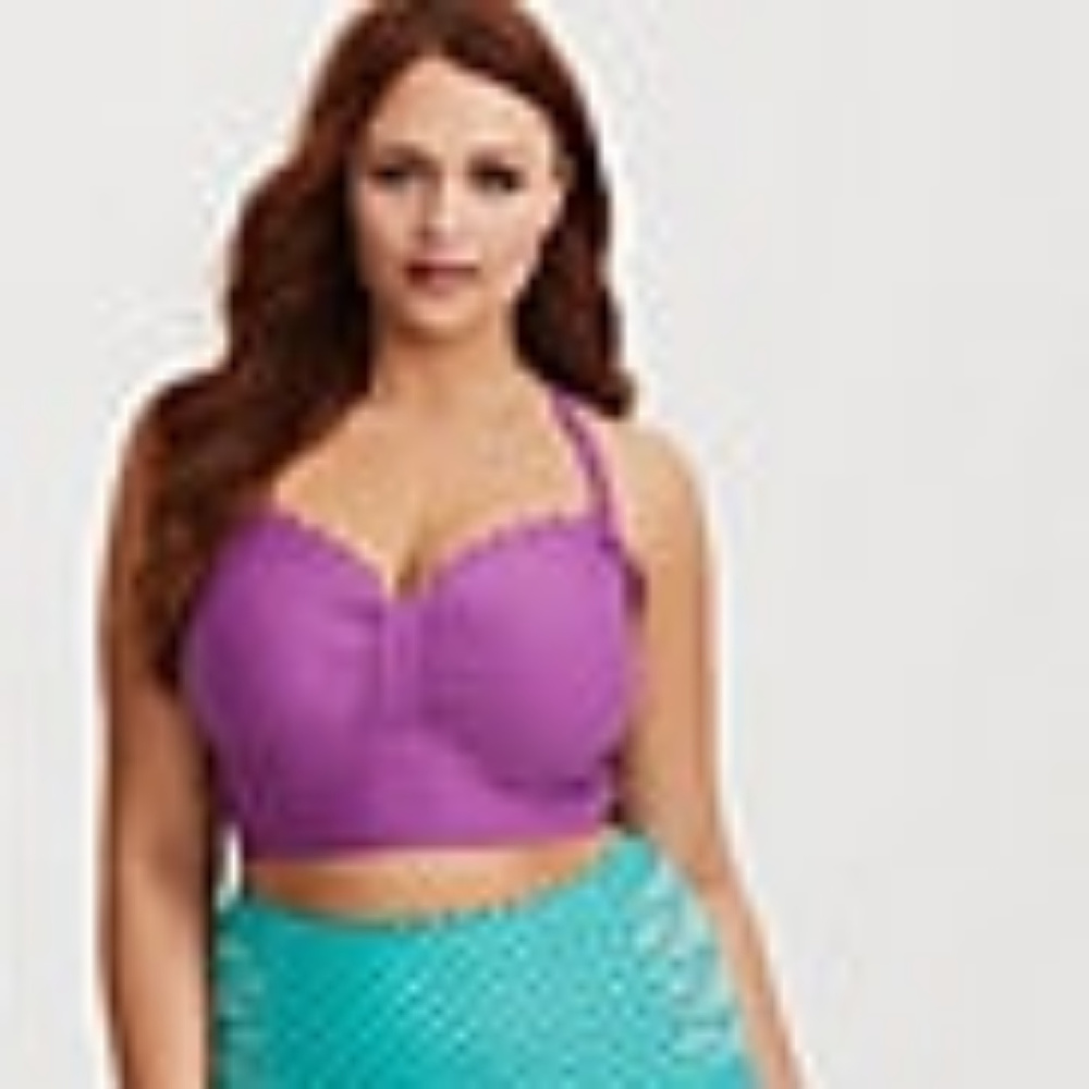 Disney Ariel Purple Wireless bikini top-Torrid